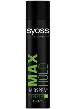 Лак для волосся SYOSS Max Hold фіксація 5, 400 мл
